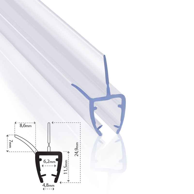 Replacement seal screen water deflector door shower cubicle bath