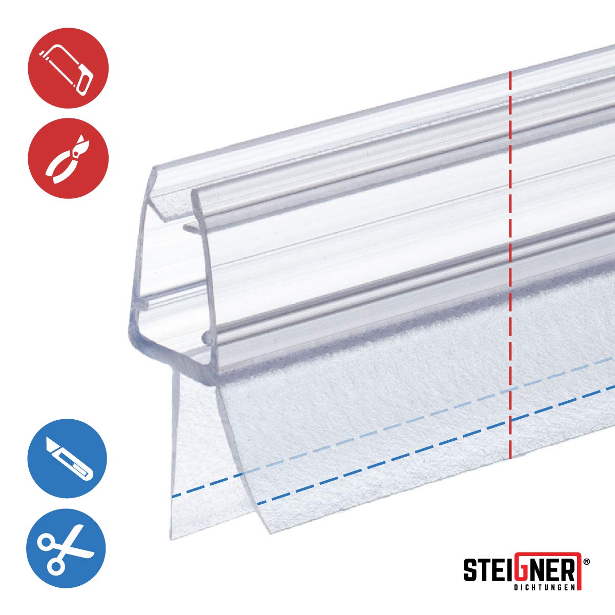 Duschdichtung 3,5-8mm duschprofil Wasserabweiser de Rechange Joint uk01//uk02
