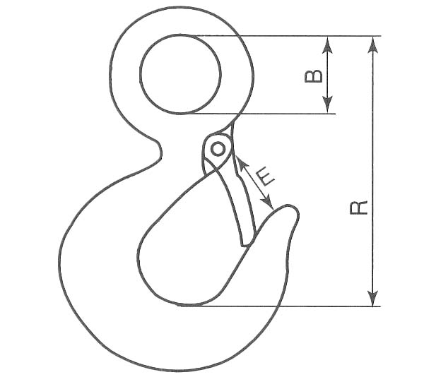 Grafik Lasthaken mit Öse verzinkt