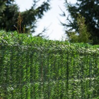 Vorschau: Zaunblende Hellgrün &quot;GreenFences&quot; Balkonblende für 90 cm hohen Zaun / Balkon Sichtschutz Pflanze