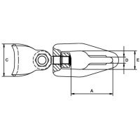 Vorschau: Seilgleitbügel 8mm drehbarer Gleitbügel für Chokerketten