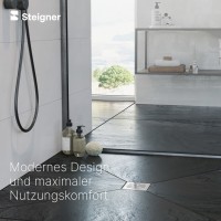 Vorschau: Befliesbares Duschelement Duschboard bodeneben DEZENTRALER Ablauf MINERAL PROFI