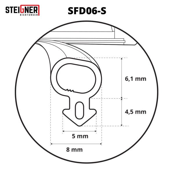 Tür- und Fensterdichtung STD03 weiß - Steigner