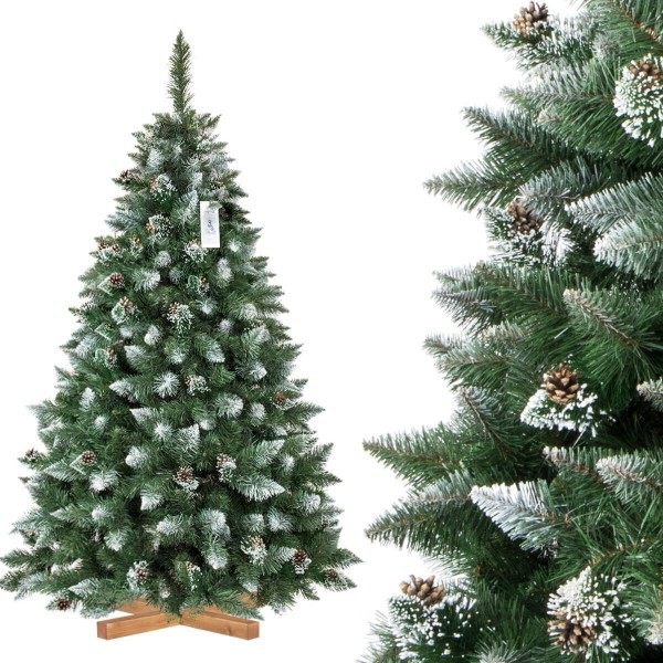 künstlicher Weihnachtsbaum KIEFER Natur-Weiss beschneit