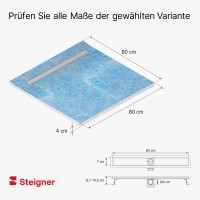 Vorschau: Duschelement mit DICHTFOLIE, Duschrinne, 2-seitiges Gefälle