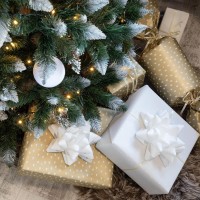 Vorschau: künstlicher Weihnachtsbaum KIEFER Natur-Weiss beschneit