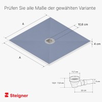 Vorschau: Befliesbares Duschelement Mineral PLUS, waagerechter Punktablauf