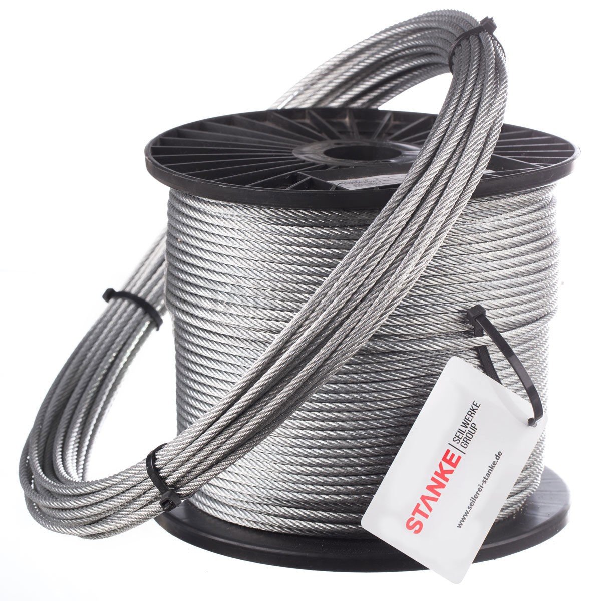 DRAHTSEIL IN PVC UMMANTELUNG 2-10mm verzinkt Stahlseil Draht ummanteltes Seil 