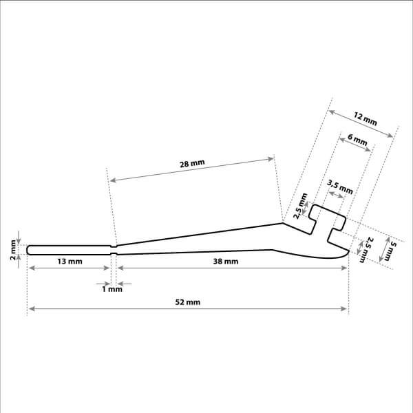 Garagentor Dichtung Bodenabdichtung Gummilippe SBD03 52 x 2 mm