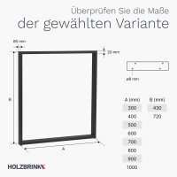 Vorschau: Design Tischkufen aus Vierkantprofilen 80x20 mm, Tischgestell, Tischbeine, 1 Stück, HLT-01-C