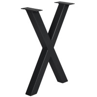Vorschau: X-Tischbein aus Vierkantprofilen 40x40 mm, Tischkufen X Gestell Industriedesign, 1 Stück, HLT-03-F