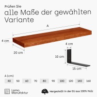 Vorschau: Wandregal aus Massivholz