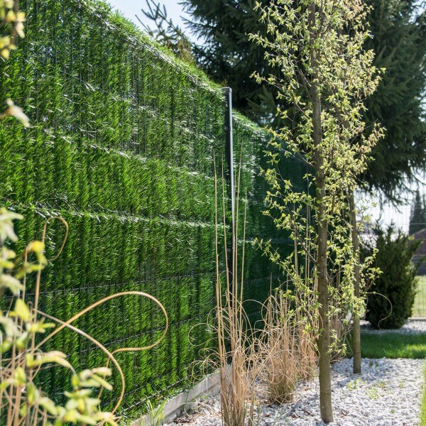 Zaunblende Hellgrün "GreenFences" Balkonblende für 140cm hohen Zaun / Balkon Sichtschutz Pflanzen