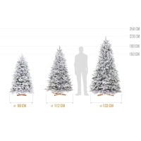 Vorschau: Künstlicher Weihnachtsbaum | Holzständer | Nordmanntanne beschneit FT27