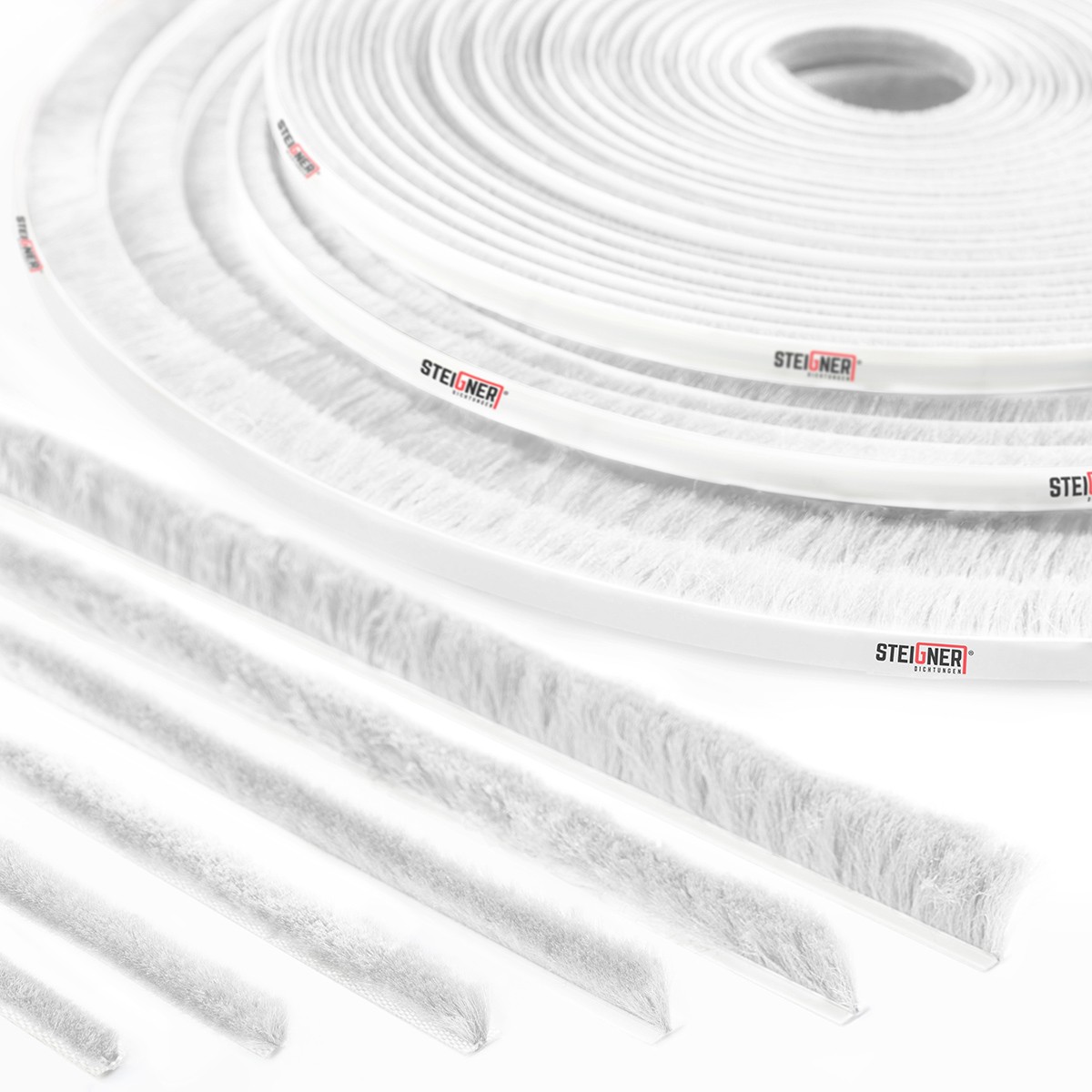 2 Stück Türbürstendichtung Selbstklebend - 100cm Schwarz Gegen Zugluft & Staub