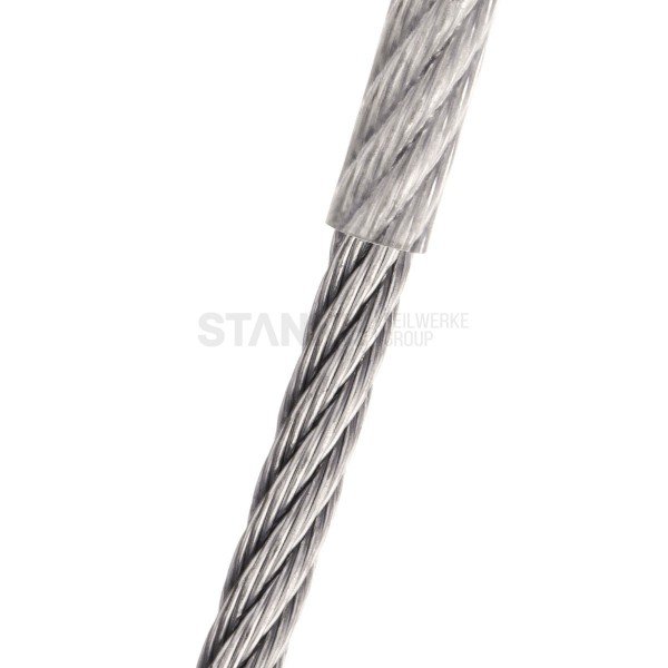 PVC Edelstahlseil Stahlseil 4mm (3mm Draht + 1mm PVC) 7x7 INOX V4A