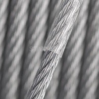 Vorschau: PVC Stahlseil 5mm (4mm Draht + 1mm PVC) 6X7 Drahtseil PVC ummantelt