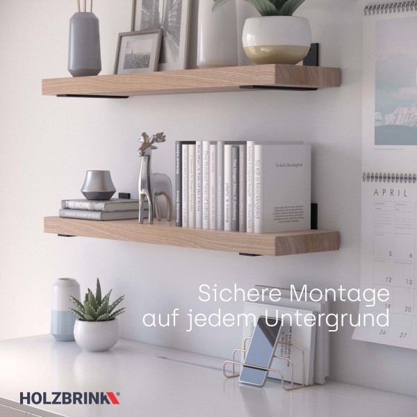 Stabile Regalhalterung aus Metall, DIY-Wandregal HLR-L