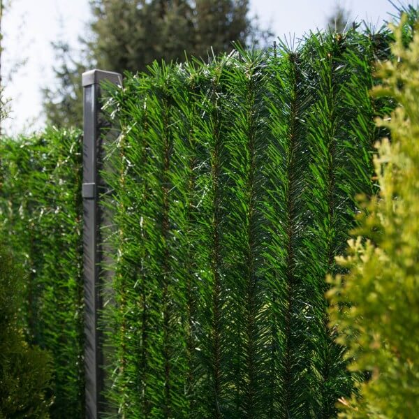 Zaunblende Dunkelgrün &quot;GreenFences&quot; Balkonblende für 90 cm hohen Zaun / Balkon Sichtschutz Pflanze