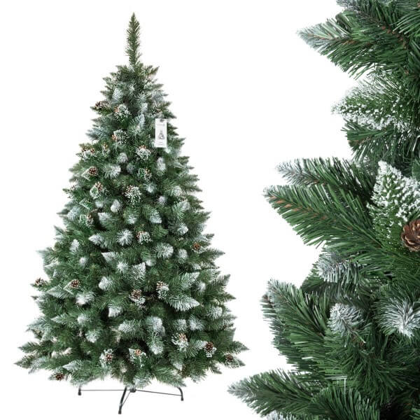 künstlicher künstlicher Weihnachtsbaum KIEFER Natur-Weiss beschneit