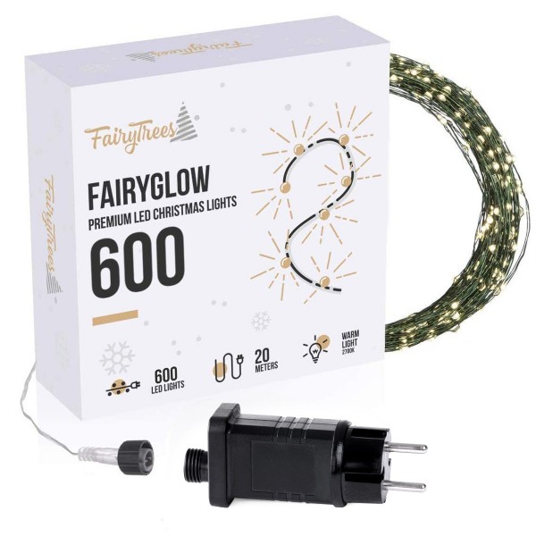 30m LED Lichterkette für Weihnachtsbaum LEDs 600 Weihnachtsbaumbeleuchtung