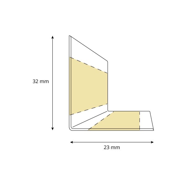 Weichsockelleiste Selbstklebend Knickwinkel Weich Sockel Gummi PVC 32 x  23mm WEISS