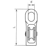 Vorschau: Blockseilrolle 15 – 65 mm Seilrolle einfach