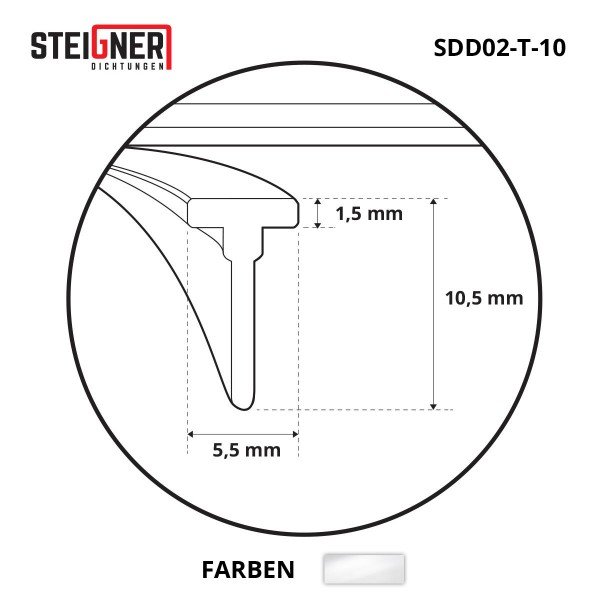 Duschkabinen Dichtung SDD02 Duschdichtung Silikon Wasserabweiser Silikondichtung Dusche T-Profil