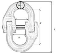 Vorschau: Kupplungsglied 6mm Verbindungsglied GK 8 zweifach