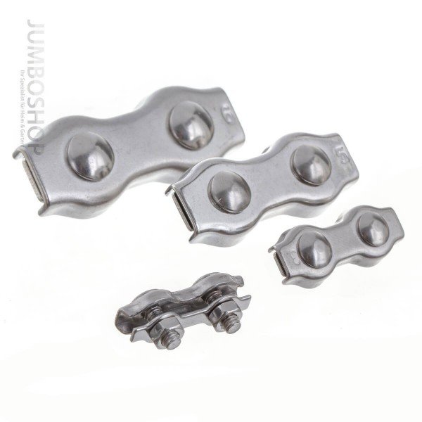 Duplexklemme 3mm Duplexklemme 3mm Drahtseilklemme Edelstahl Seilklemme