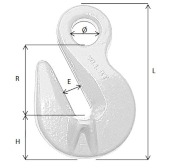 Parallelhaken 16mm Öse Güteklasse 8 Haken Forstkette