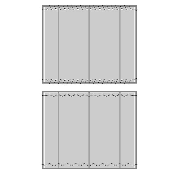 Schattiernetz inkl. Befestigungsmaterial, Schwarz, Zaunblende, Windschutznetz HZB-02
