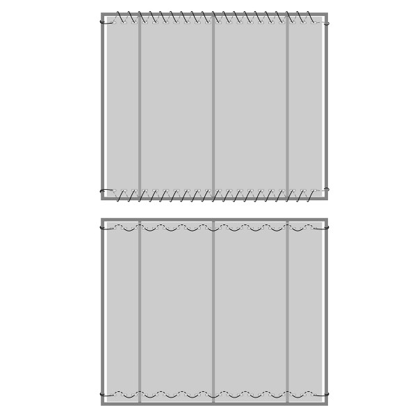 Schattiernetz inkl. Befestigungsmaterial, Schwarz, Zaunblende, Windschutznetz HZB-02