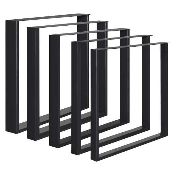 Design Tischkufen aus Design Tischkufen aus Vierkantprofilen 60x20 mm und Flacheisen 3 mm, Tischgestell, 1 Stück, HLT-02-E
