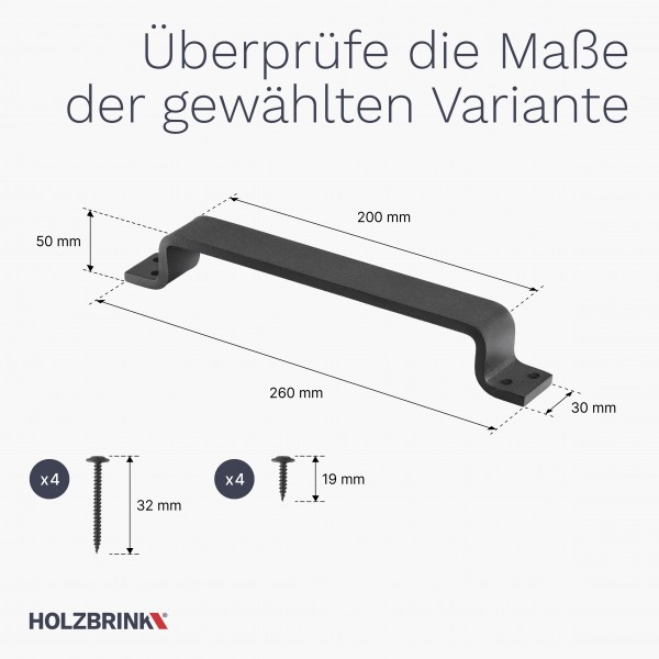Türgriff für Schiebetür, rechteckig DIY-Möbel HLMG-02