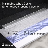 Vorschau: Duschelement mit Duschrinne MINERAL BASIC 4-seitiges Gefälle Duschboard befliesbar
