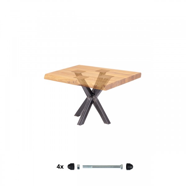 Modernes Tischgestell aus Metall für Esstisch, Arbeitstisch oder Gartentisch