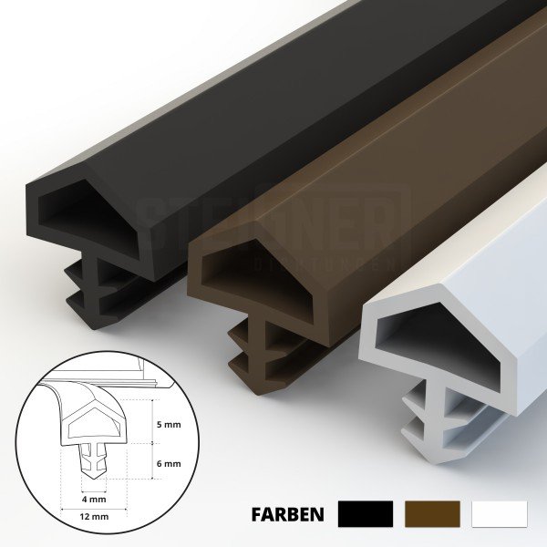 Dichtungsprofil sk 12 mm breit in schwarz