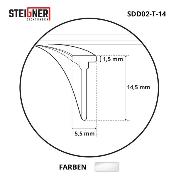 Duschkabinen Dichtung SDD02 Duschdichtung Silikon Wasserabweiser Silikondichtung Dusche T-Profil