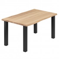 Vorschau: LAMO Manufaktur Schreibtisch Esstisch mit Baumkante 120x80x76 cm
