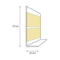 Vorschau: Weichsockelleiste GRAU Knickleiste Profil 70x20mm