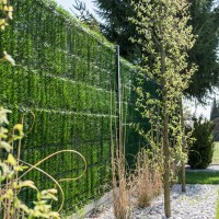 Vorschau: Zaunblende Hellgrün &quot;GreenFences&quot; Balkonblende für 110 cm hohen Zaun / Balkon Sichtschutz Pflanze