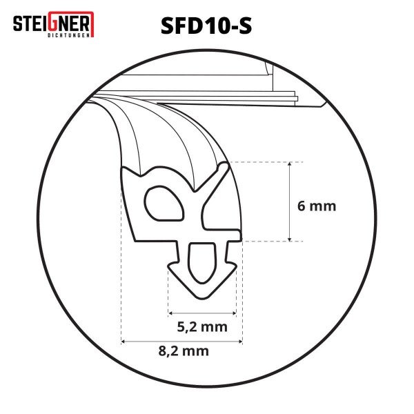 Fensterdichtung TPE Gummdichtung SFD10-S