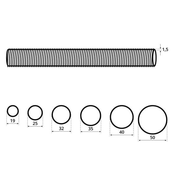 Teichschlauch Spiralschlauch PVC Saugschlauch verstärkt Wasserschlauch HVS